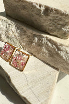 Fiorel Design-Teeny Weeny Square - Purple Küpe-Küpe-3-Milagron.com