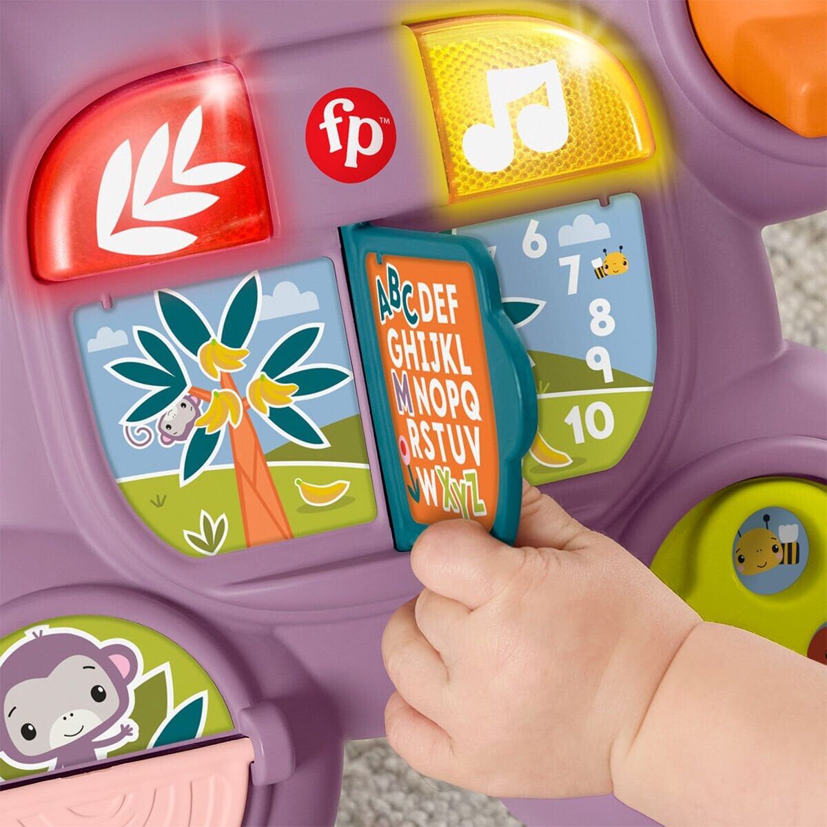 Jgw94 Fisher-Price Benimle Öğren Mor Maymun Yürüteç
