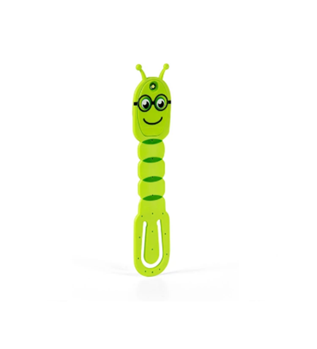 Flexilight-Pals Bookwarm Green - Arkadaşlar Esnek Okuma Lambası Kitapkurdu Yeşil-Kitap Okuma Lambası-1-Milagron.com