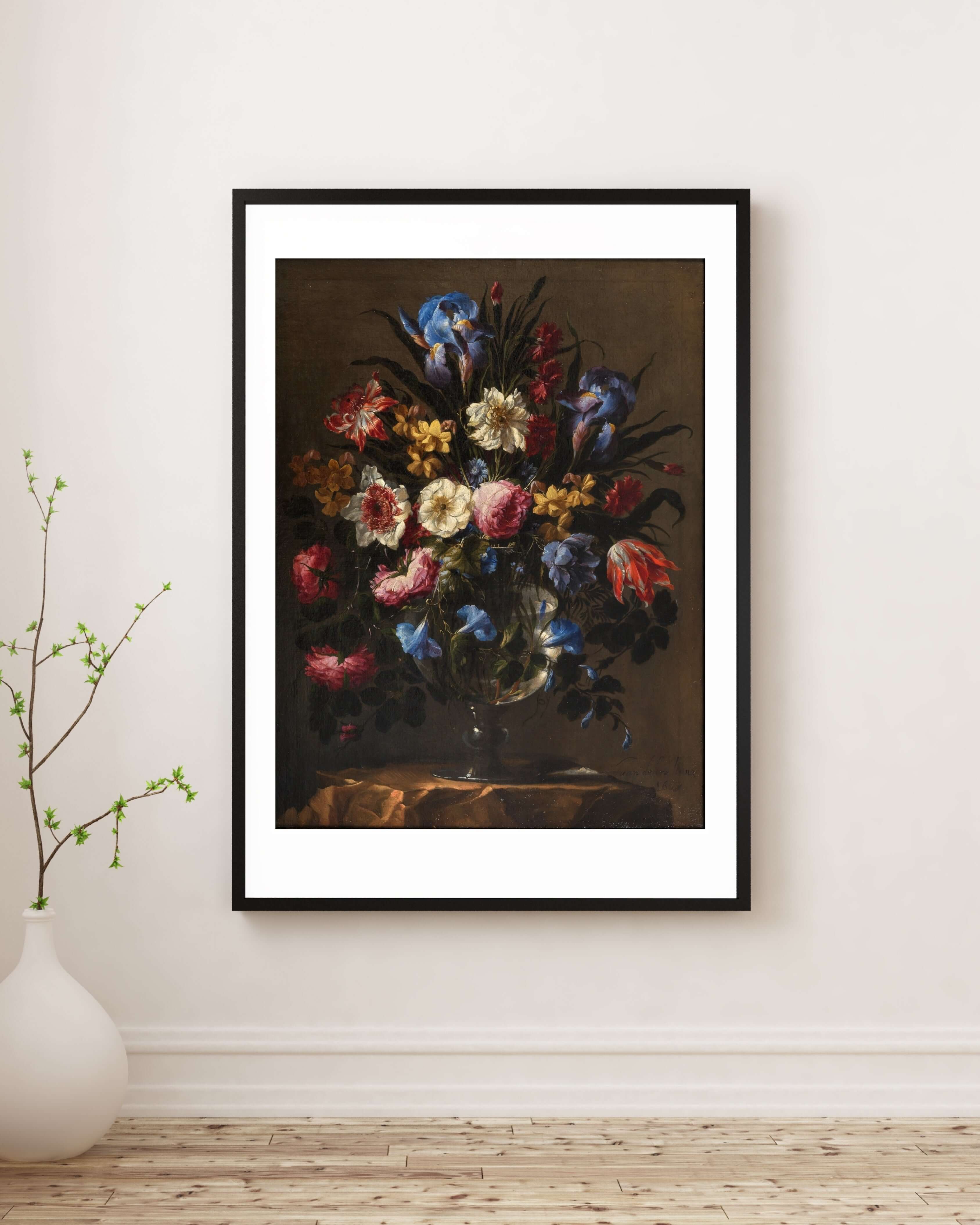 Jan Davidsz. De Heem - Cam Vazoda Çiçekler Ii