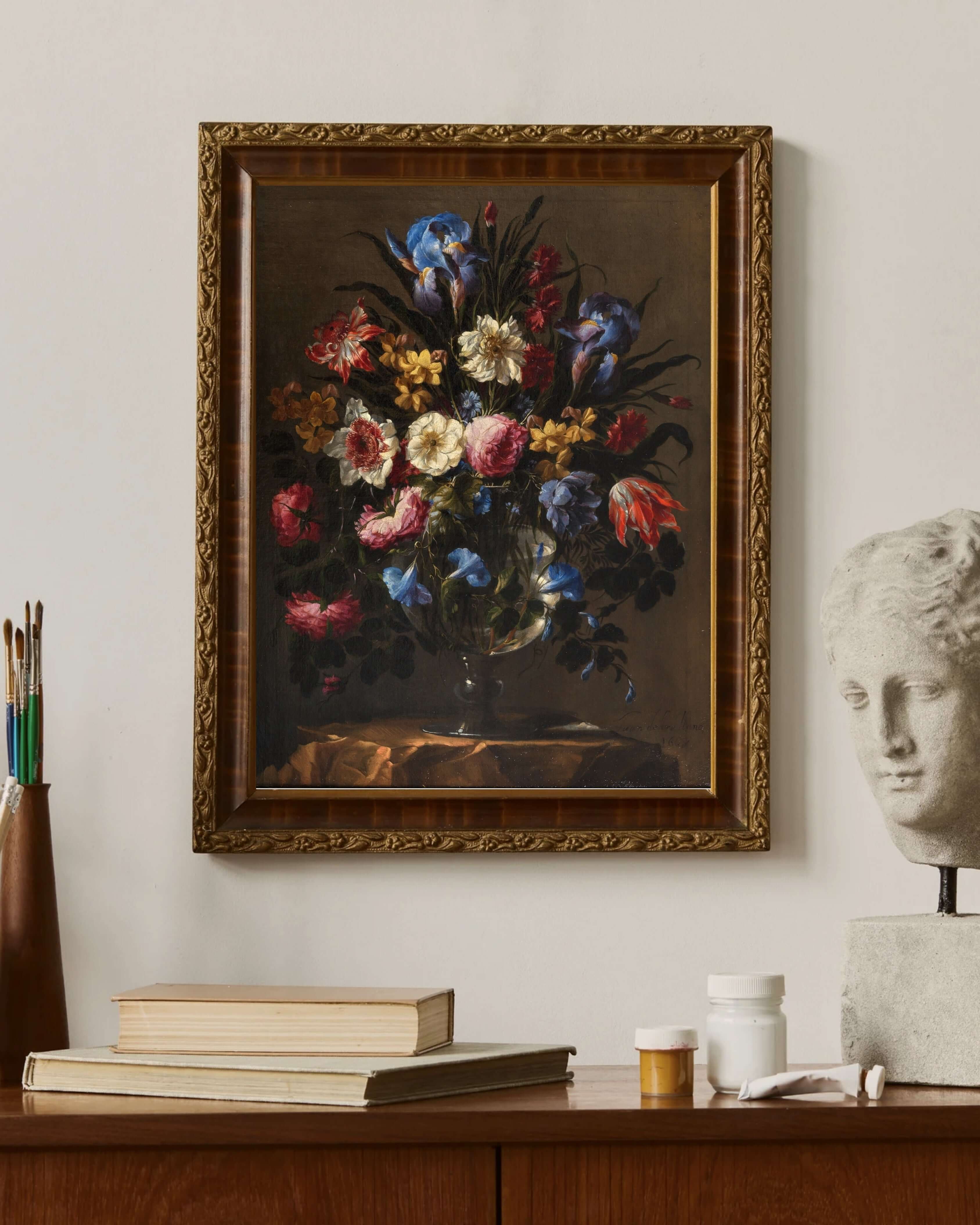 Jan Davidsz. De Heem - Cam Vazoda Çiçekler Ii
