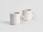 White Ripple Mug Set Of 2