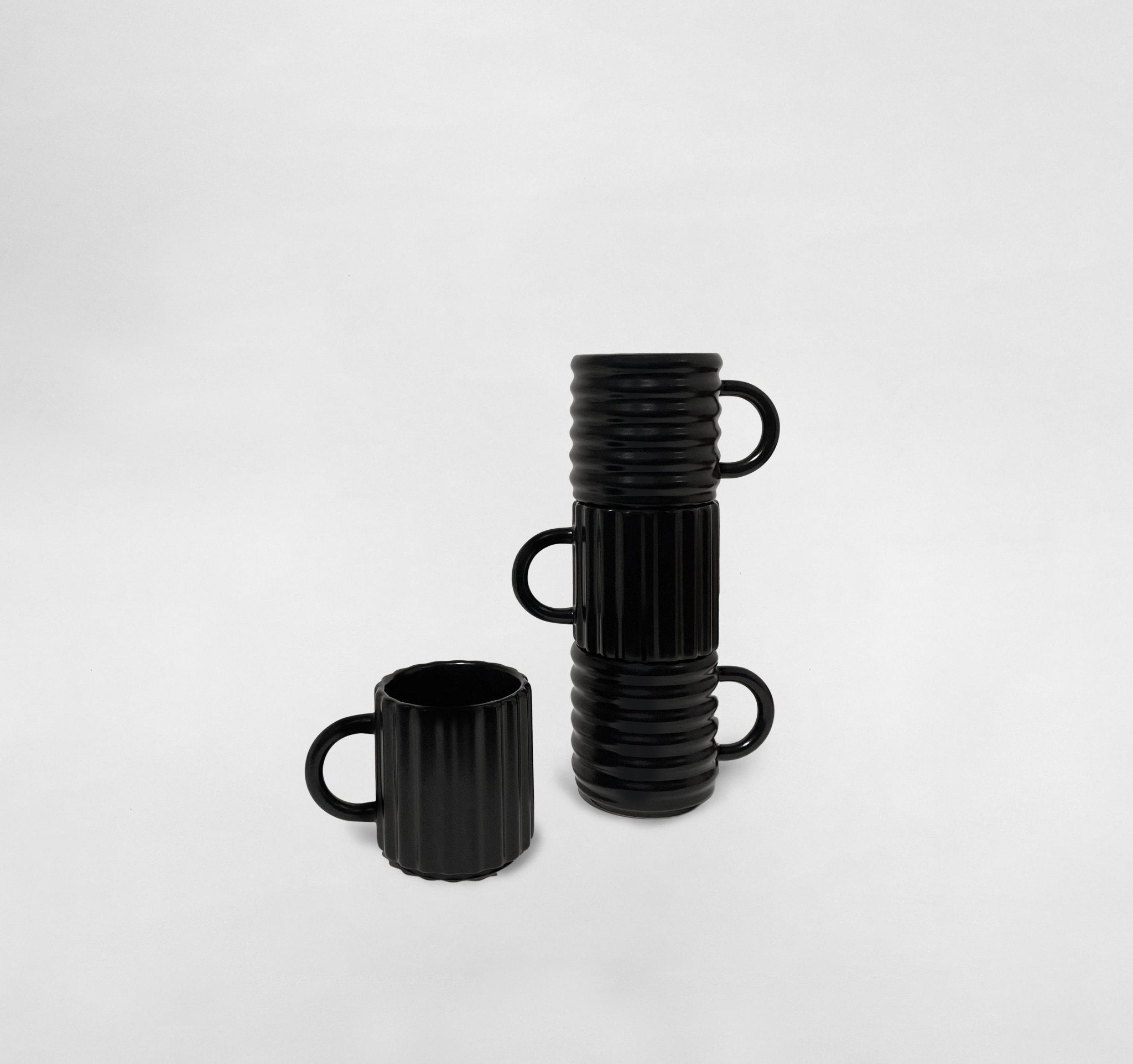Exclusive Semi Gloss Black Mug Set Of 2