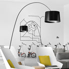 Twiggy Led Siyah Yer Aydınlatması