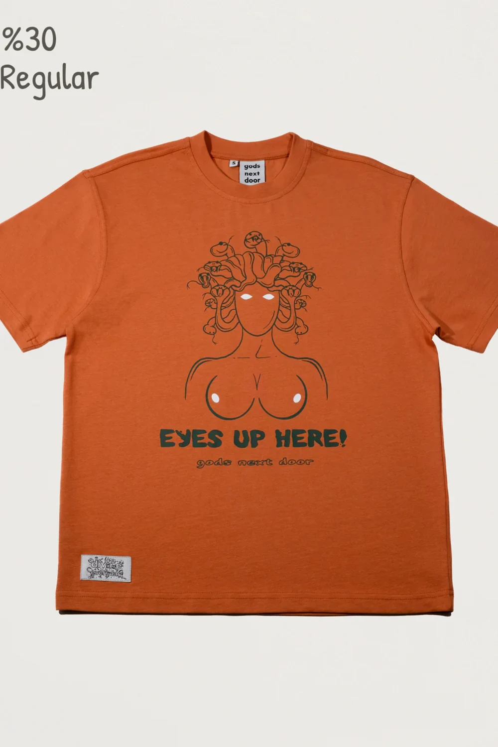 Gods Next Door-Eyes Up Here!-T-Shirts-3-Milagron.com