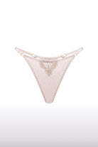 Selene Blush Pure Silk And Lace Thong