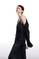 Dian Silk Robe Black