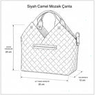 Mozaik Çanta - Siyah Camel
