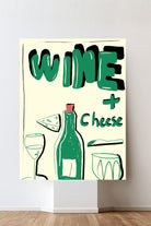 Fulya Genç-Wine And Cheese Artprint-Tablo-1-Milagron.com
