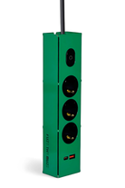 Muze 2.0 Alien Green Hızlı Şarjlı Grup Priz - 1