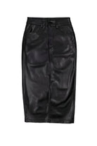 GMG Firenze-%100 Deri Yırtmaçlı Kadın Etek-Etek-1-Milagron.com