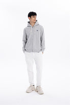 GMG Firenze-%100 Pamuk Kapüşonlu Göğsü Nakışlı Fermuarlı Erkek Sweatshirt-SWEATSHIRT-2-Milagron.com