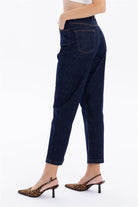 GMG Firenze-5 Cep Yüksek Bel Mom Fit Kadın Denim Jean Pantolon-DENİM PANTOLON-5-Milagron.com