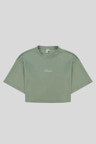 Arka Baskı Detaylı Kadın Crop T-Shirt