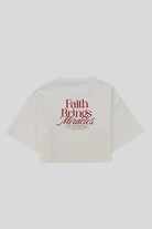 Arka Baskı Detaylı Kadın Crop T-Shirt