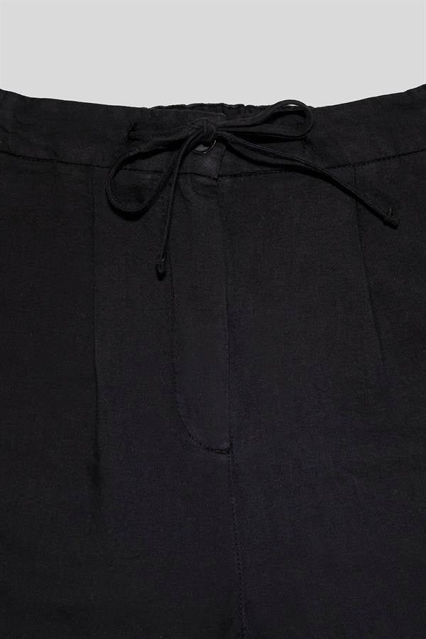 GMG Firenze-Bağcıklı Cep Detaylı Oversize Kadın Dokuma Pantolon-//Özel Fi̇yatlar-14-Milagron.com