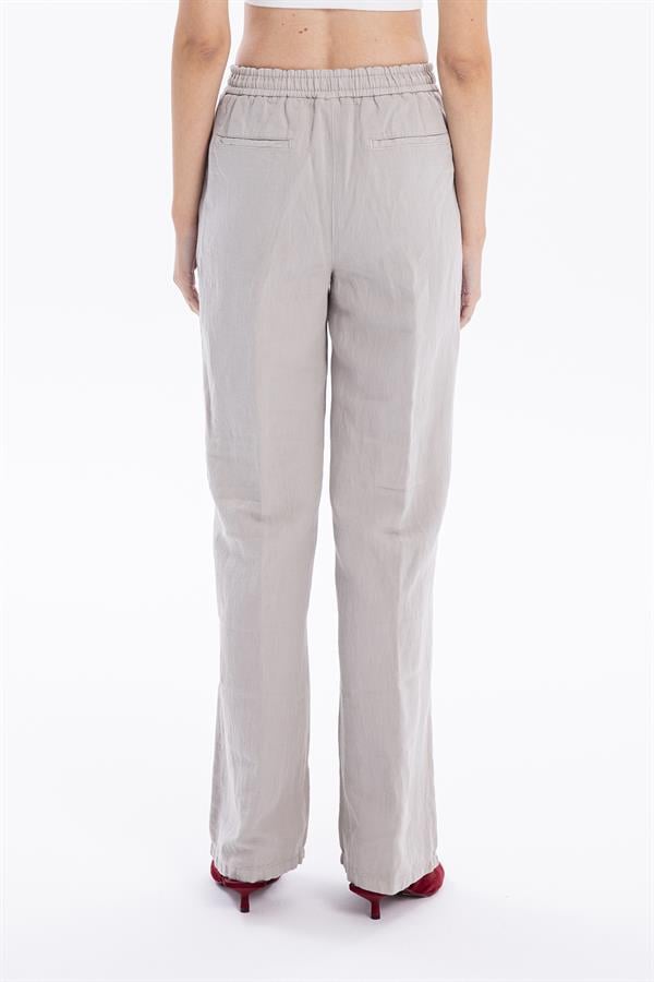GMG Firenze-Bağcıklı Cep Detaylı Oversize Kadın Dokuma Pantolon-//Özel Fi̇yatlar-5-Milagron.com