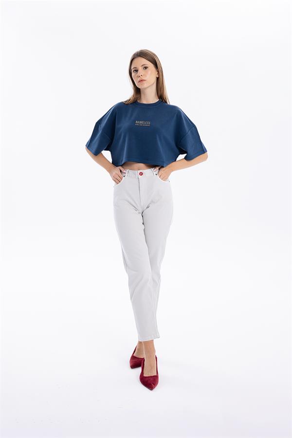 GMG Firenze-Basic 5 Cep Casual Kadın Dokuma Pantolon-//Özel Fi̇yatlar-2-Milagron.com