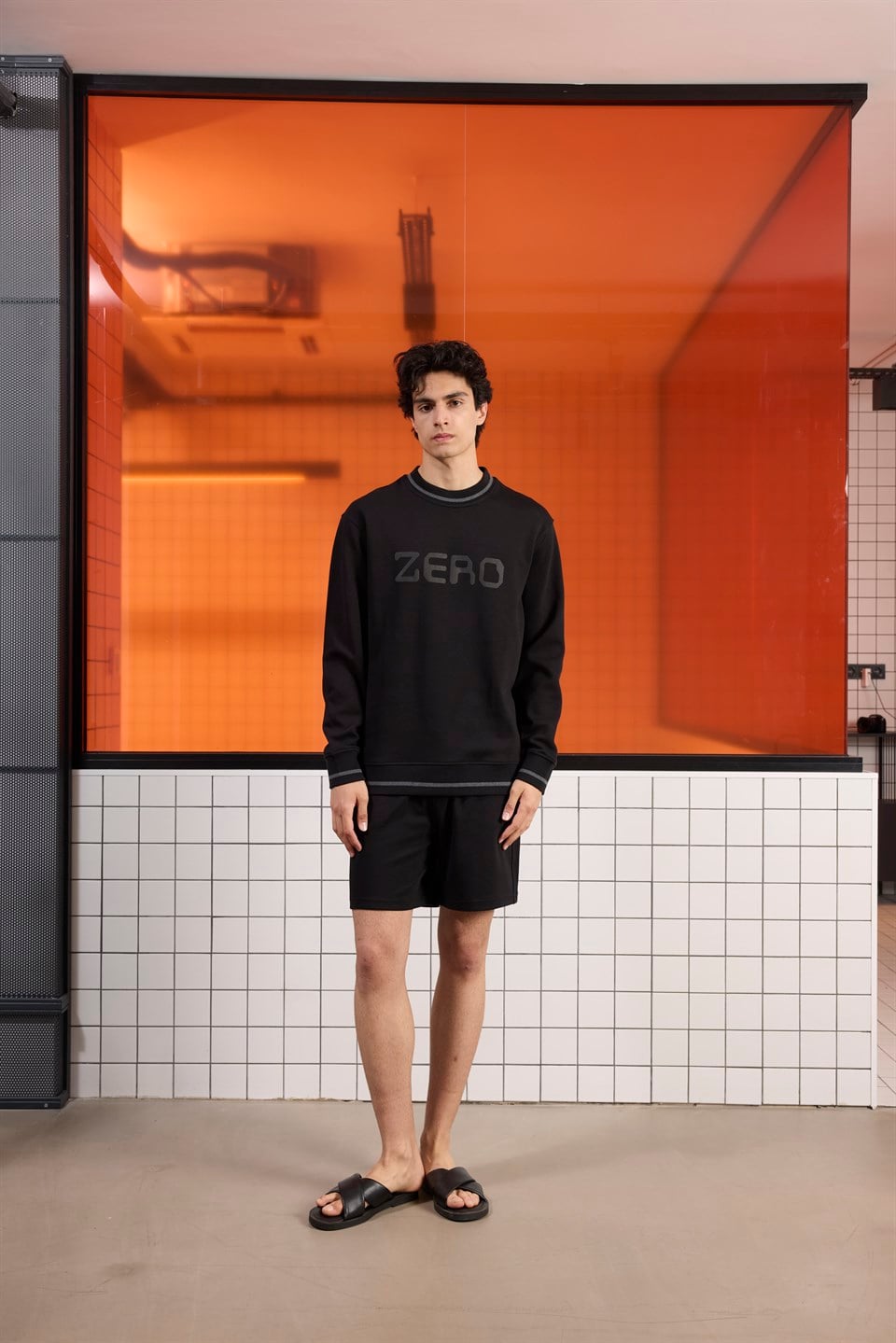 GMG Firenze-Bisiklet Yaka Baskı Detaylı Regular Fit Erkek Sweatshirt-Sweatshirts & Hoodies-1-Milagron.com