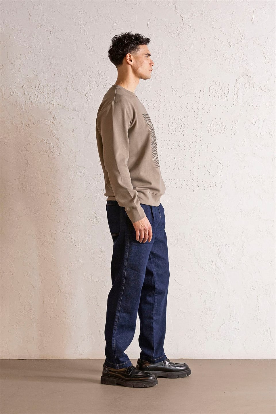 GMG Firenze-Bisiklet Yaka Baskılı Erkek Sweatshirt-Winter'26-2-Milagron.com
