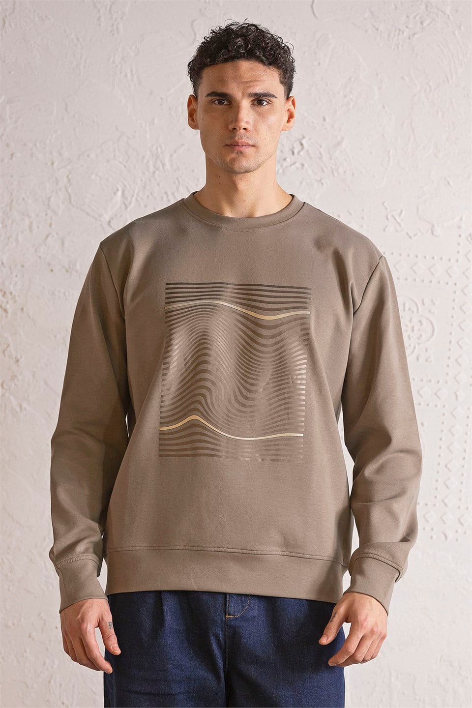 GMG Firenze-Bisiklet Yaka Baskılı Erkek Sweatshirt-Winter'26-4-Milagron.com