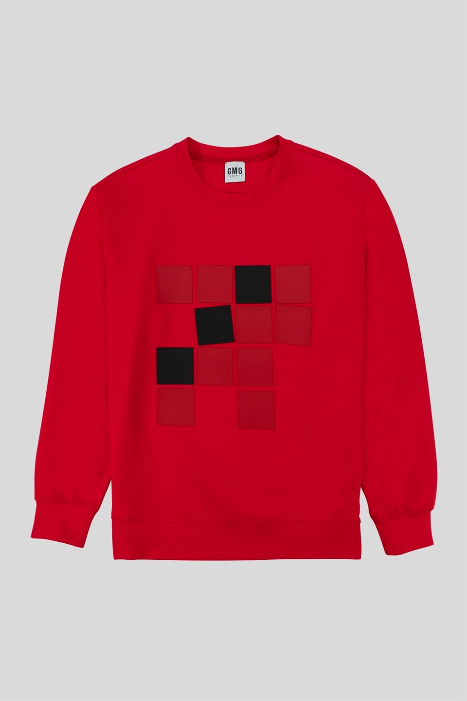 GMG Firenze-Bisiklet Yaka Baskılı Regular Fit Erkek Sweatshirt-Sweatshirts & Hoodies-5-Milagron.com
