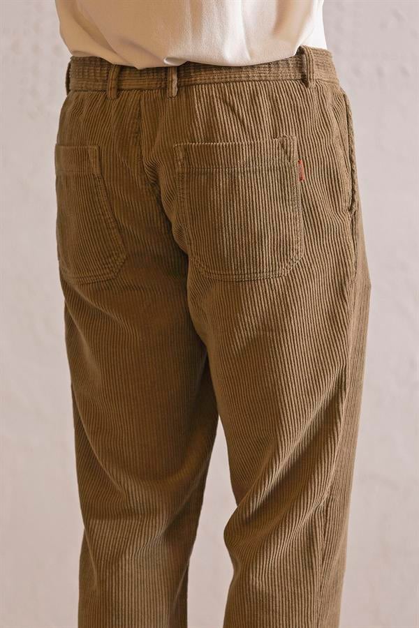 GMG Firenze-Beli Lastikli Bağcıklı Fitilli Erkek Pantolon-CHINO-4-Milagron.com