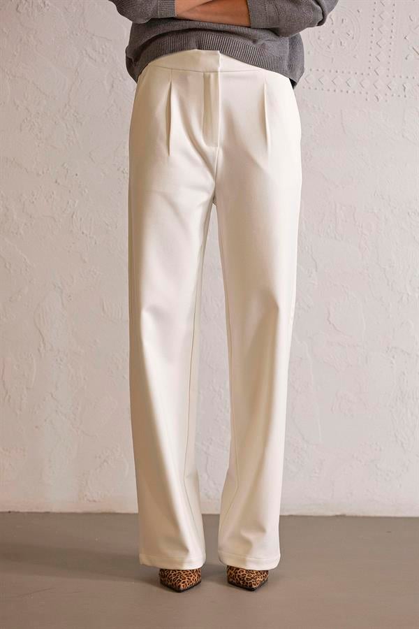 GMG Firenze-Beli Lastikli Dik Cepli Kadın Pantolon-PANTOLON-1-Milagron.com