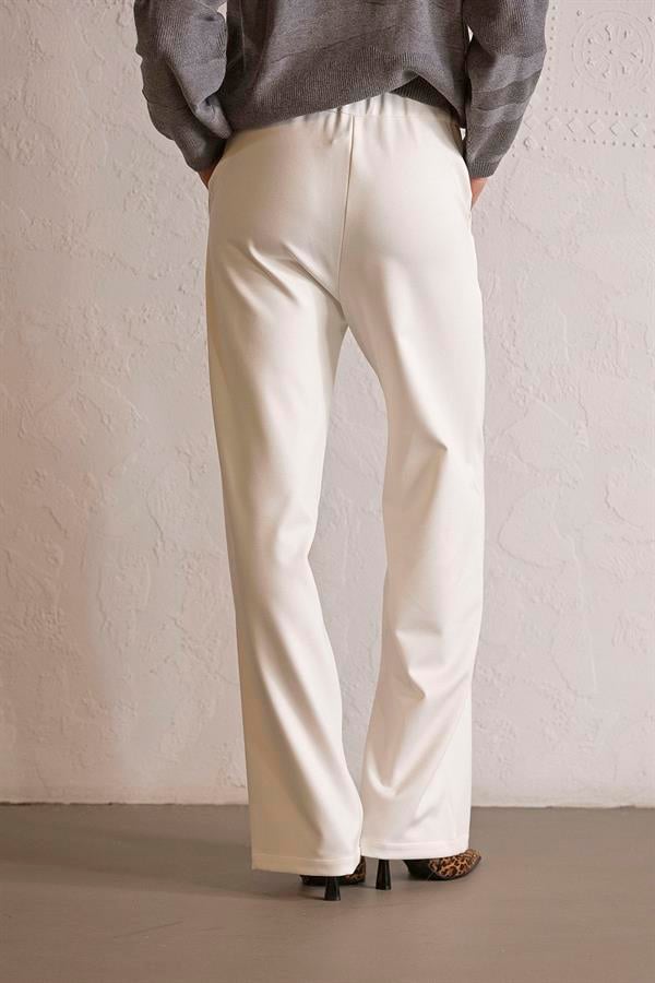 GMG Firenze-Beli Lastikli Dik Cepli Kadın Pantolon-PANTOLON-3-Milagron.com