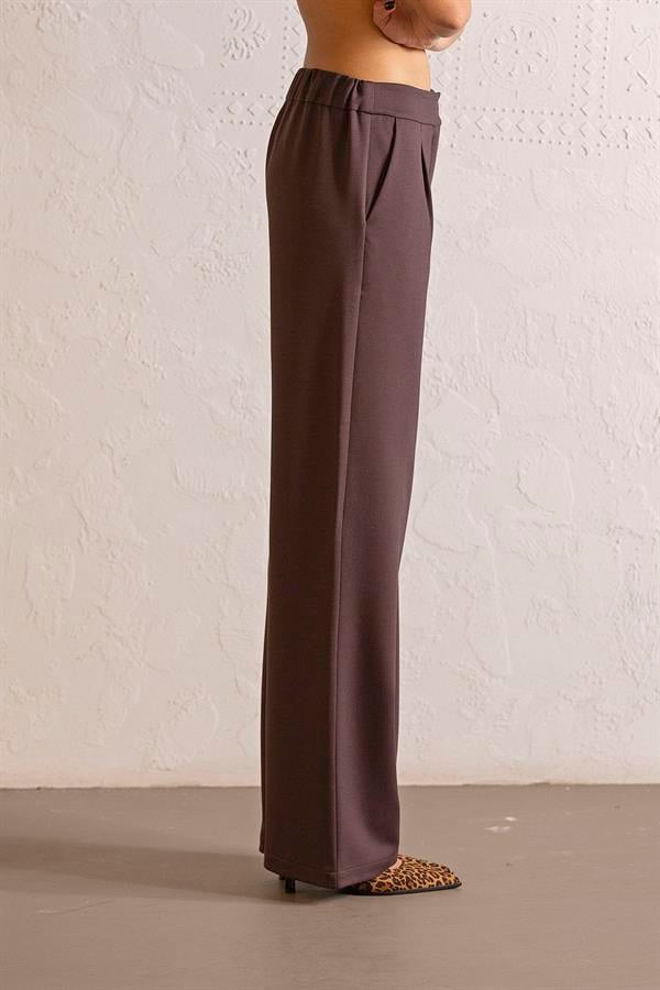 GMG Firenze-Beli Lastikli Dik Cepli Kadın Pantolon-PANTOLON-5-Milagron.com