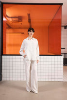 GMG Firenze-Beli Lastikli İstanbul Cepli Geniş Paça Çizgili Kadın Pantolon-Pantolon-1-Milagron.com