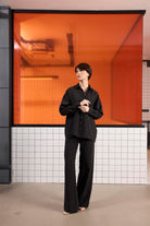 GMG Firenze-Beli Lastikli İstanbul Cepli Geniş Paça Kadın Pantolon-Pantolon-2-Milagron.com