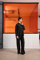 GMG Firenze-Beli Lastikli İstanbul Cepli Geniş Paça Kadın Pantolon-Pantolon-3-Milagron.com