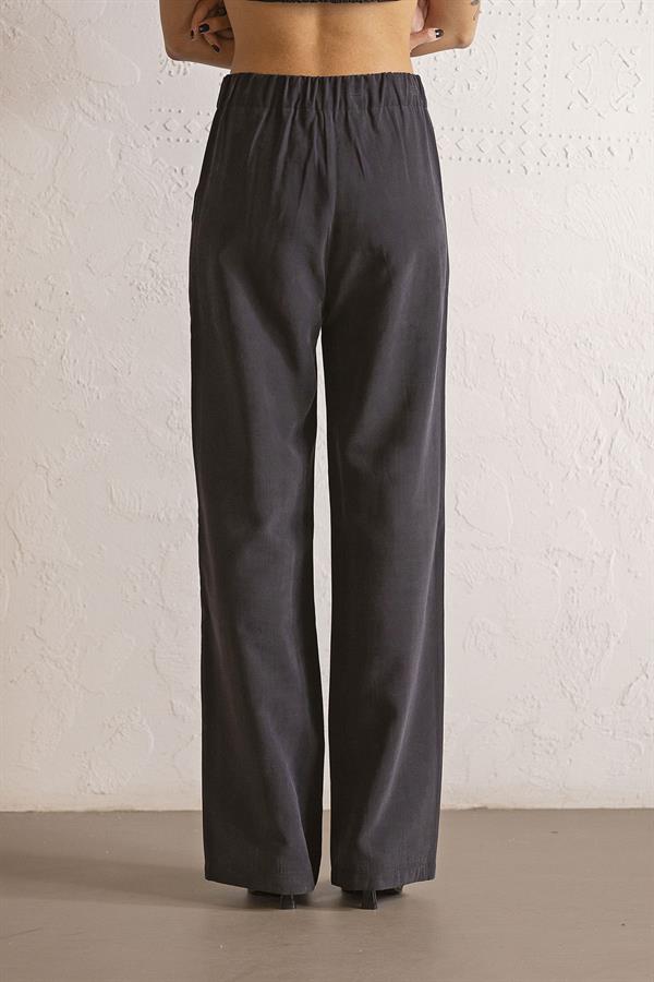 GMG Firenze-Beli Lastikli Pileli Kadın Pantolon-PANTOLON-4-Milagron.com
