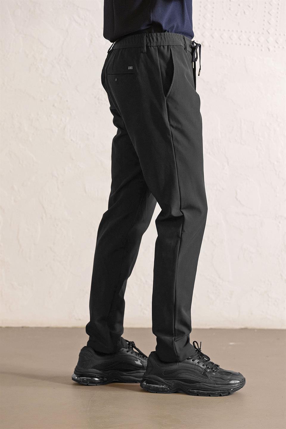 Beli Lastikli Ve Bağcıklı Cepleri Çıtçıtlı Jogger Erkek Pantolon
