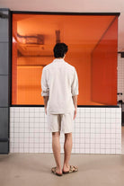 GMG Firenze-Beli Lastikli Ve Bağcıklı Slim Fit Erkek Şort-Şort-5-Milagron.com