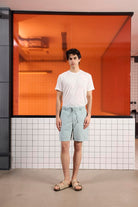 GMG Firenze-Beli Lastikli Ve Bağcıklı Slim Fit Erkek Şort-Şort-6-Milagron.com