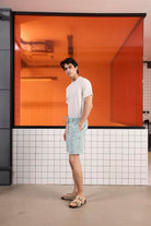 GMG Firenze-Beli Lastikli Ve Bağcıklı Slim Fit Erkek Şort-Şort-7-Milagron.com