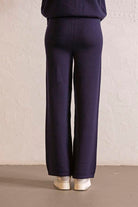 Beli Lastikli Wide Leg Triko Kadın Pantolon