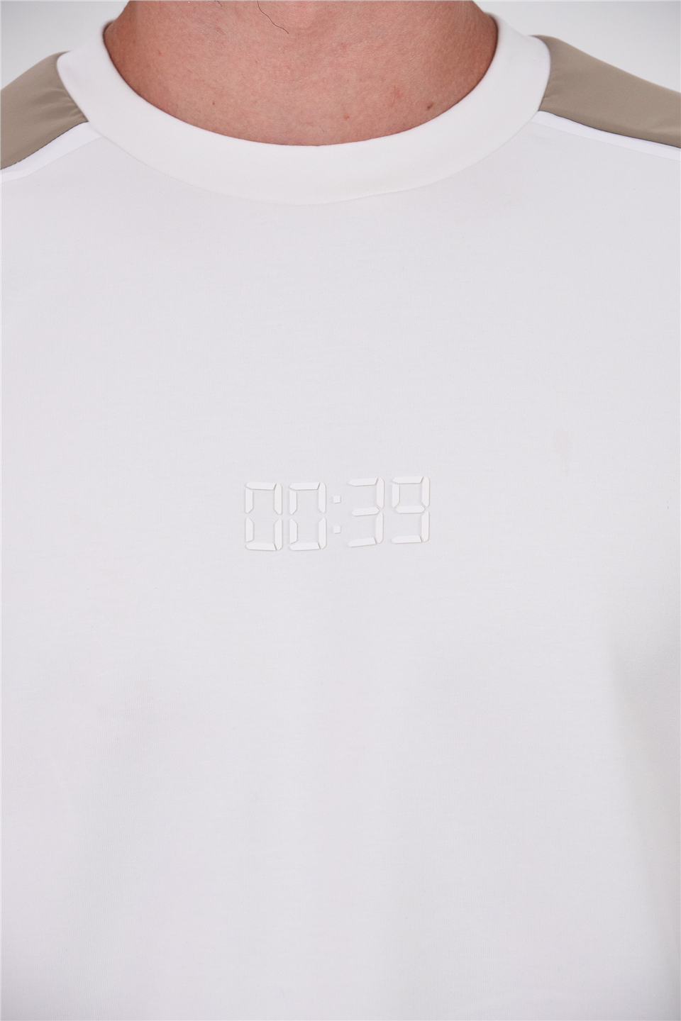Bisiklet Yaka 00:39 Baskılı Erkek T-Shirt