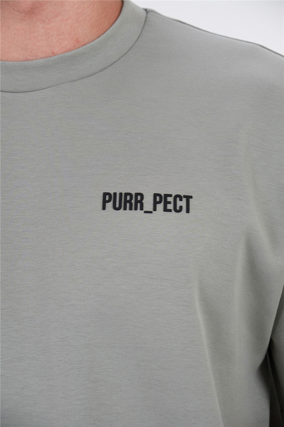 Bisiklet Yaka Arka Bedeni Kedi Baskılı Erkek T-Shirt