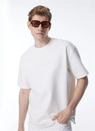 GMG Firenze-Bisiklet Yaka Arka Eteği Garnili Oversize T-Shirt-T-Shirts-4-Milagron.com
