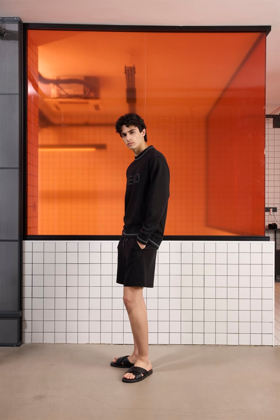 GMG Firenze-Bisiklet Yaka Baskı Detaylı Regular Fit Erkek Sweatshirt-Sweatshirts & Hoodies-2-Milagron.com