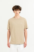 Bisiklet Yaka Baskılı %100 Pamuk Oversize Erkek T-Shirt