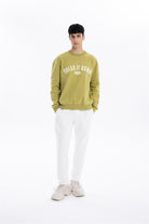 GMG Firenze-Bisiklet Yaka Baskılı %100 Pamuk Polar Erkek Sweatshirt-SWEATSHIRT-13-Milagron.com
