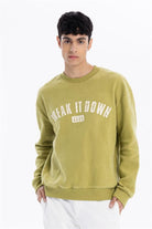GMG Firenze-Bisiklet Yaka Baskılı %100 Pamuk Polar Erkek Sweatshirt-SWEATSHIRT-9-Milagron.com