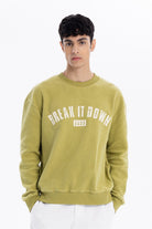 GMG Firenze-Bisiklet Yaka Baskılı %100 Pamuk Polar Erkek Sweatshirt-Winter'26-1-Milagron.com