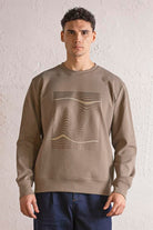 GMG Firenze-Bisiklet Yaka Baskılı Erkek Sweatshirt-SWEATSHIRT-4-Milagron.com