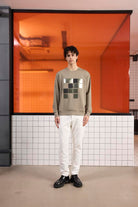 GMG Firenze-Bisiklet Yaka Baskılı Regular Fit Erkek Sweatshirt-SWEATSHIRT-1-Milagron.com