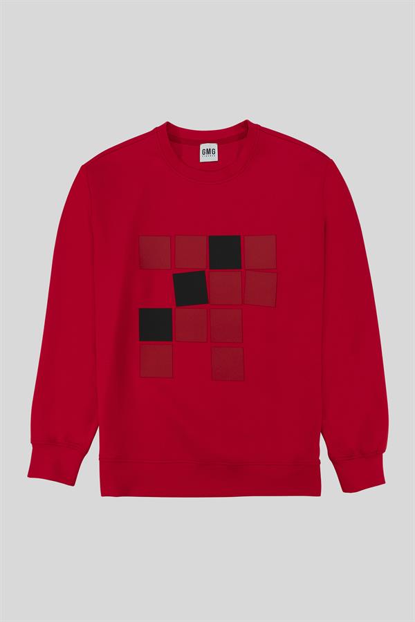 GMG Firenze-Bisiklet Yaka Baskılı Regular Fit Erkek Sweatshirt-SWEATSHIRT-12-Milagron.com